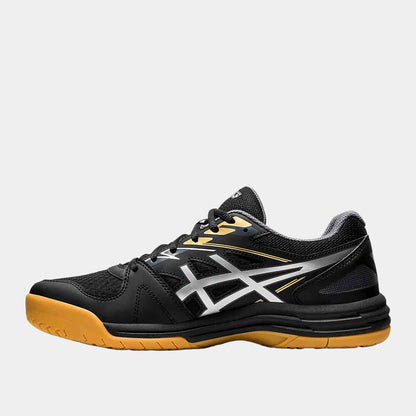 Side medial view of the Men's Asics Upcourt 4 Volleyball Shoes.