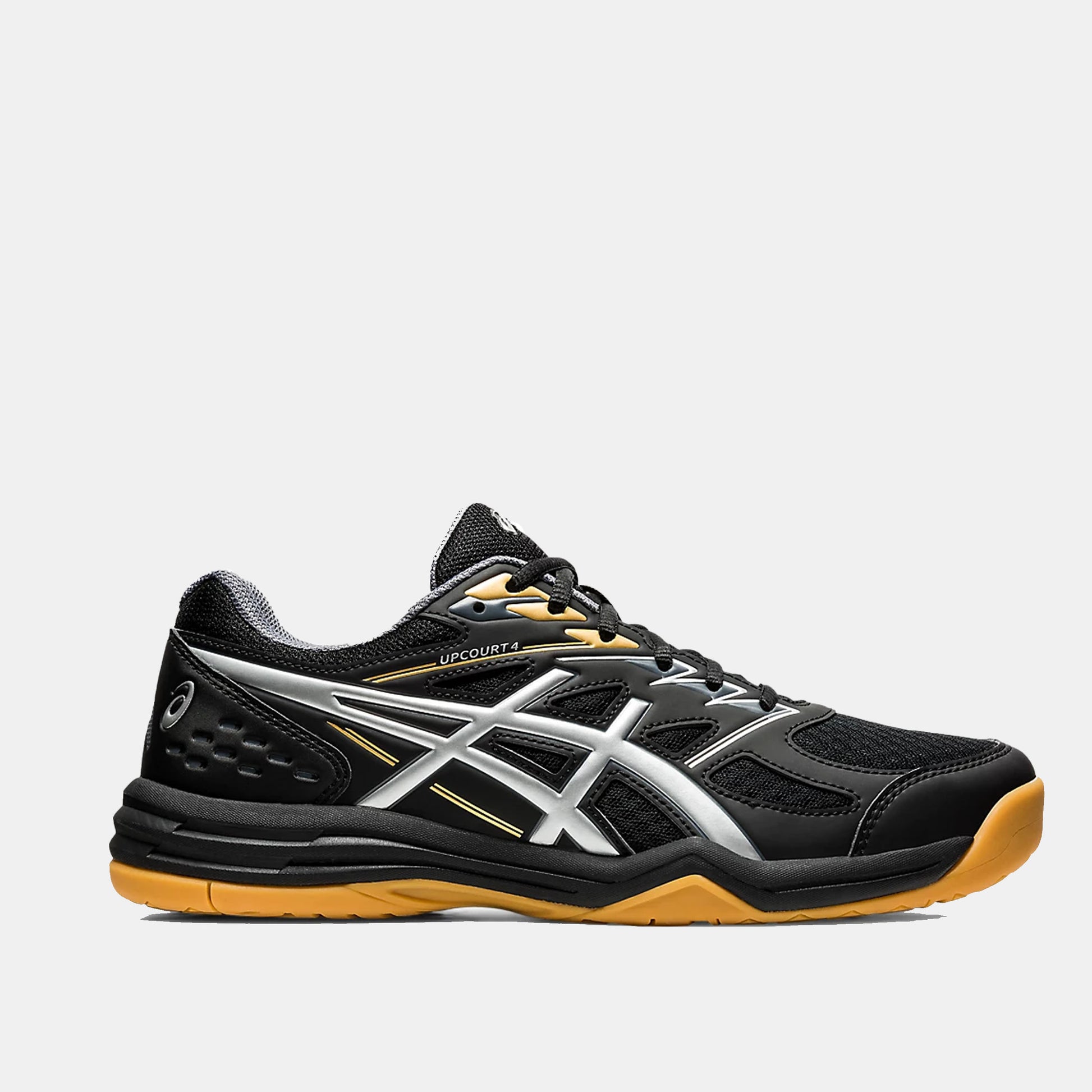 Side view of the Men's Asics Upcourt 4 Volleyball Shoes.