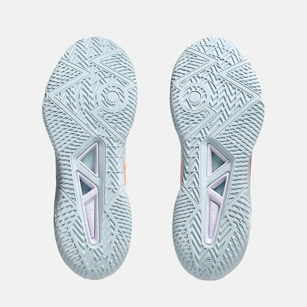 Bottom view of the Asics Women's Gel-Tactic 12 Volleyball Shoes.