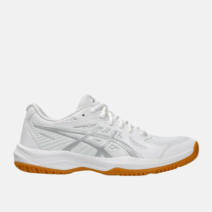 Side view of the Asics Women's Upcourt 6 Volleyball Shoes.