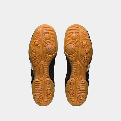 Bottom view of the Asics Men's Matflex 7 'Black White Gum' Wrestling Shoes.