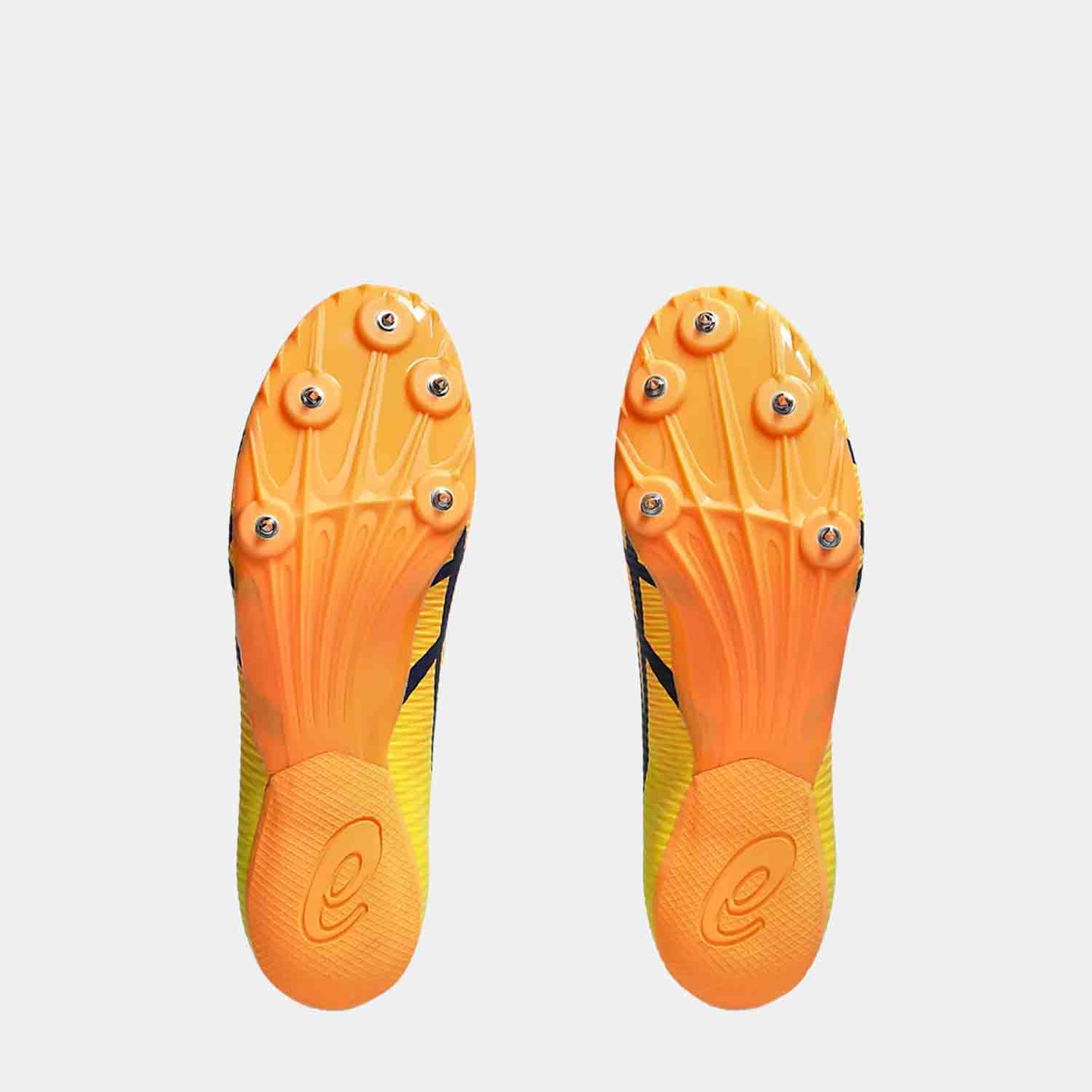 Bottom view of Asics Hypersprint 8 Sprint Spikes.