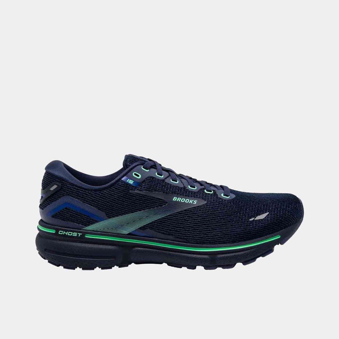 Side view of Men's Brooks Ghost 15 Running Shoes.