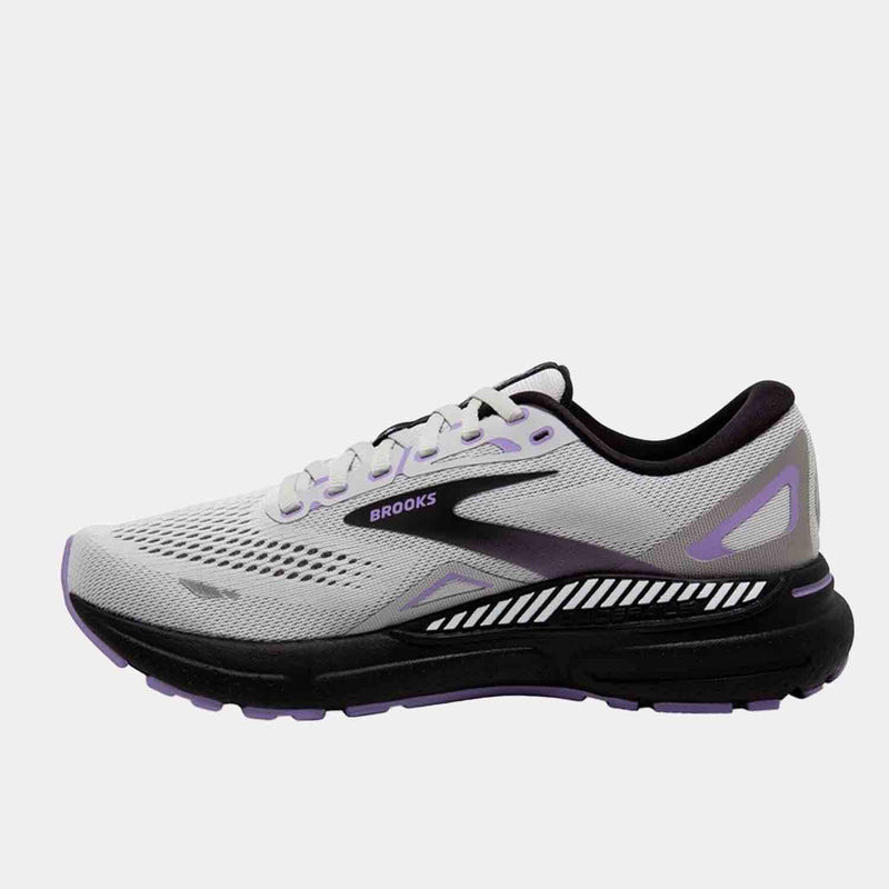 Women's Adrenaline GTS 23 Road-Running Shoes, Grey/Black/Purple