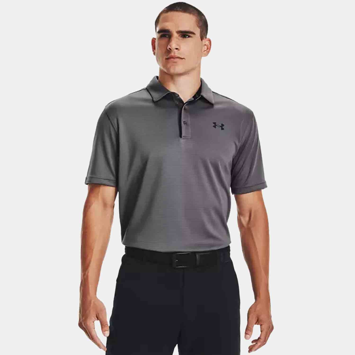 Front view of the Men's Under Armour Tech Polo.