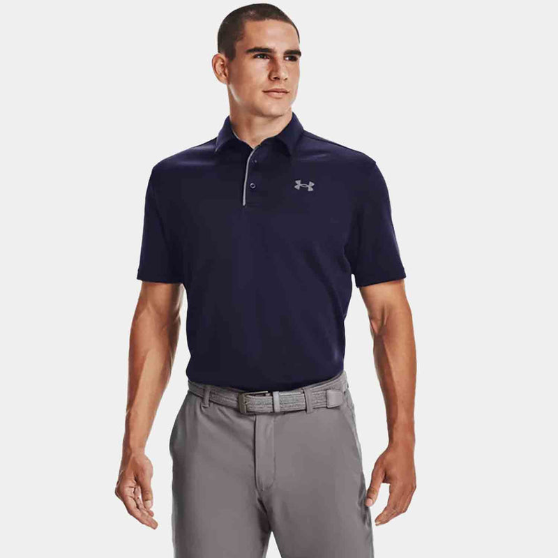 Front view of the Men's Under Armour Tech Polo.