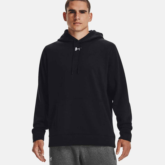 Front view of the Men's Under Armour Hustle Fleece Hoodie.
