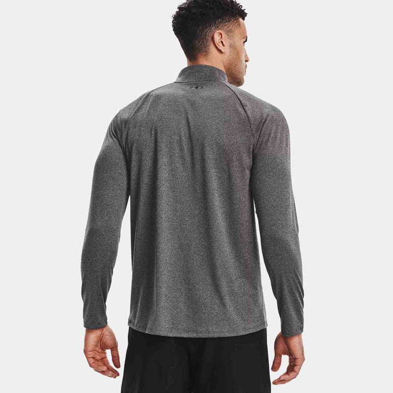 Rear view of the Men's Under Armour Tech ½ Zip Long Sleeve.