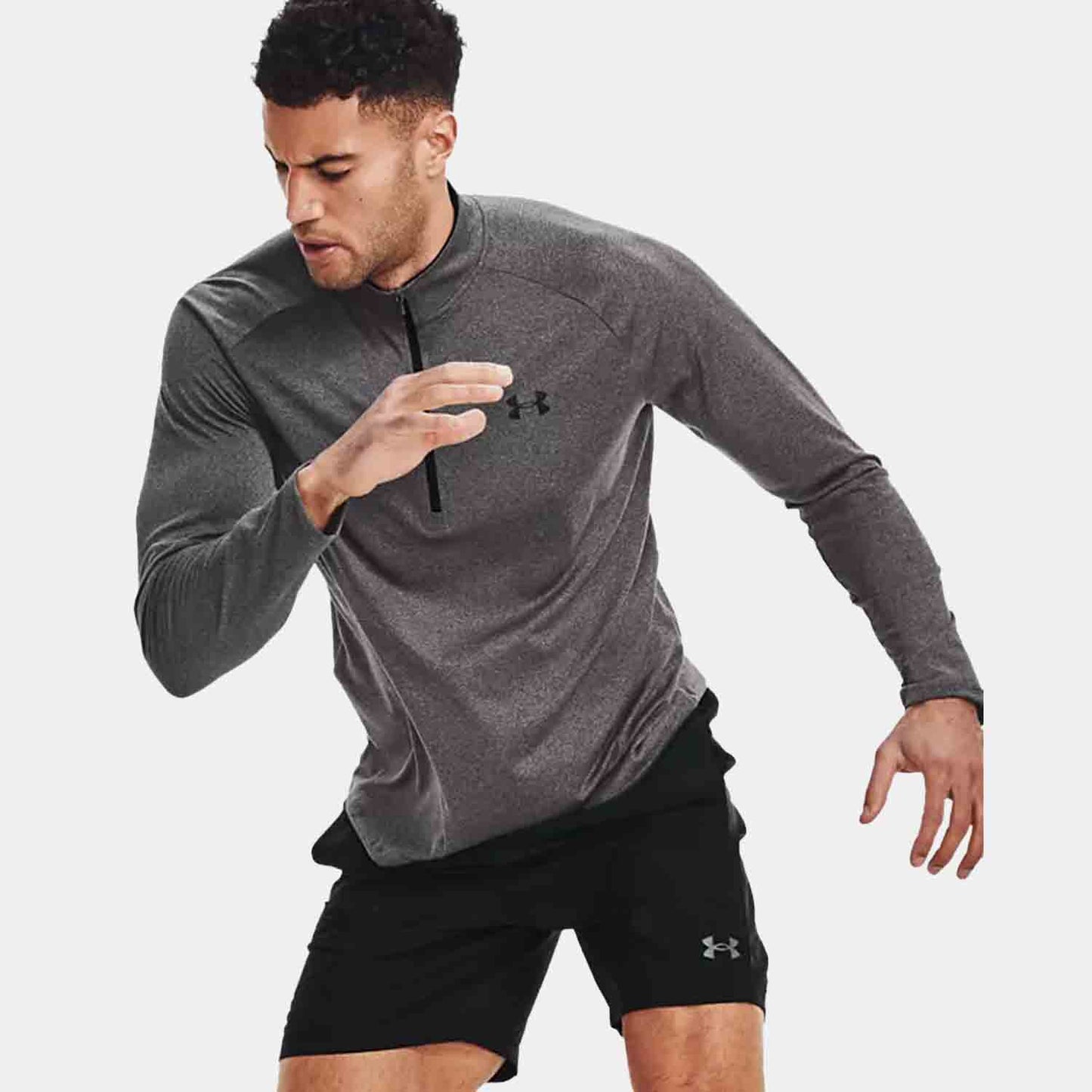 Front view of the Men's Under Armour Tech ½ Zip Long Sleeve.