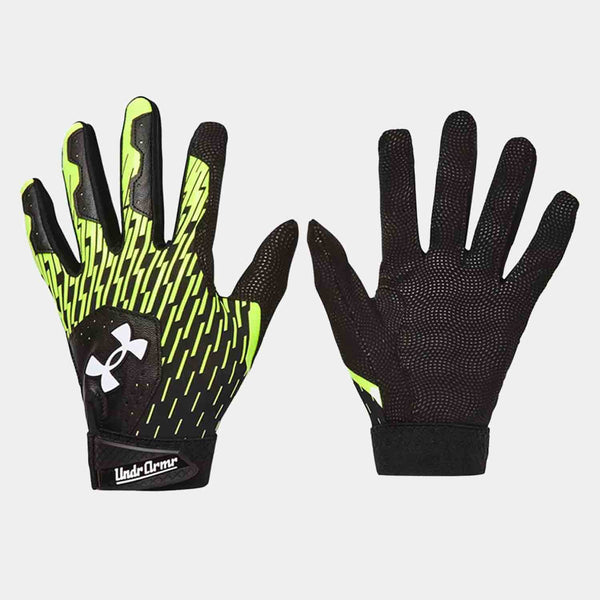 Front and rear view of Kids' Under Armour Batting Gloves.