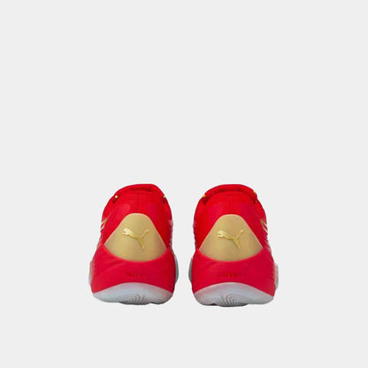 Rear view of Men's Puma Fusion Nitro Basketball Shoes.