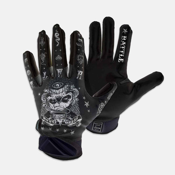 Adult "Speed Freak" Cloaked Receiver Glove, Black - SV SPORTS