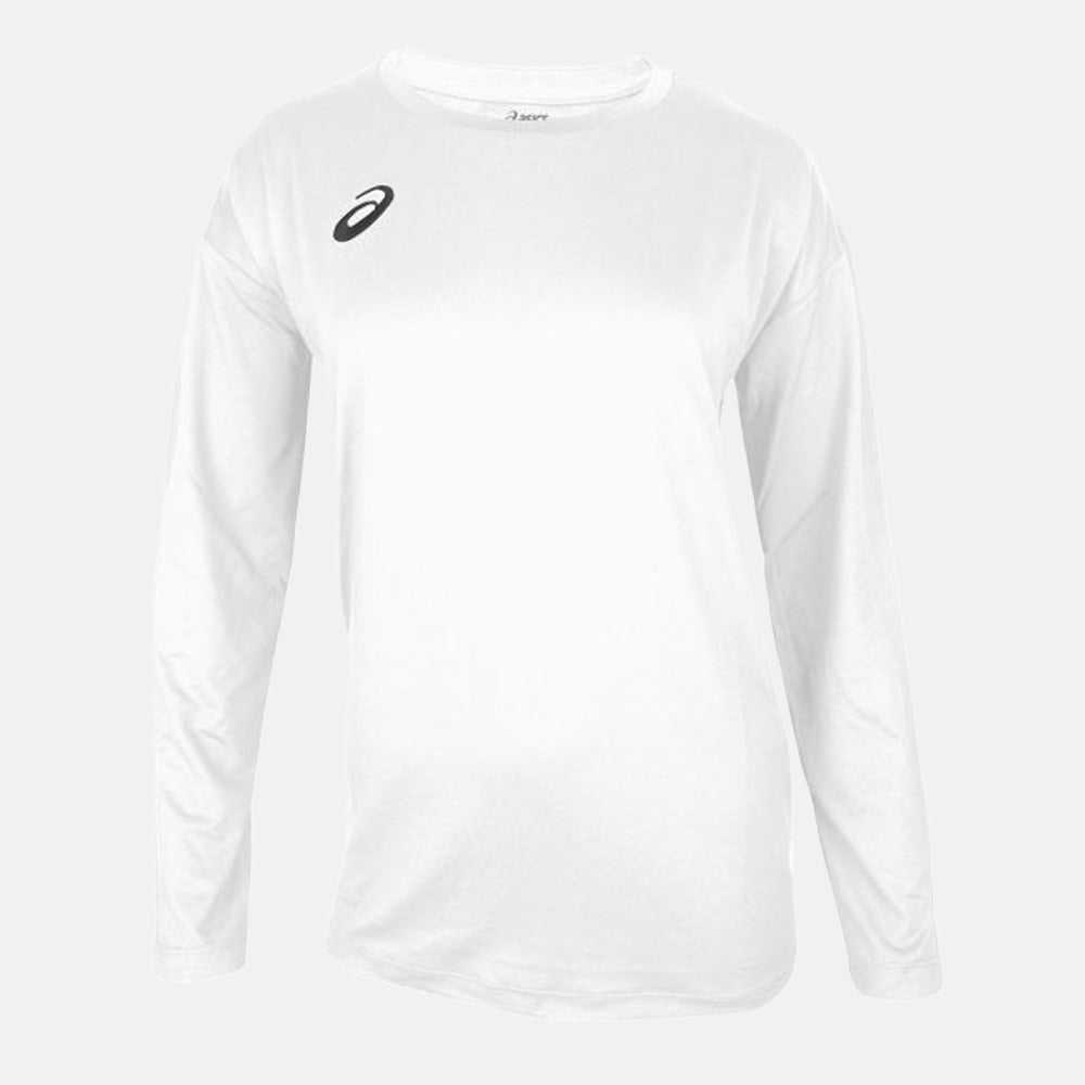 Front view of the Asics Women's Warm Up Long Sleeve Top.
