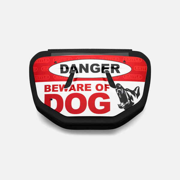 Battle Adult Novelty Back Plate "Beware of Dog" - SV SPORTS