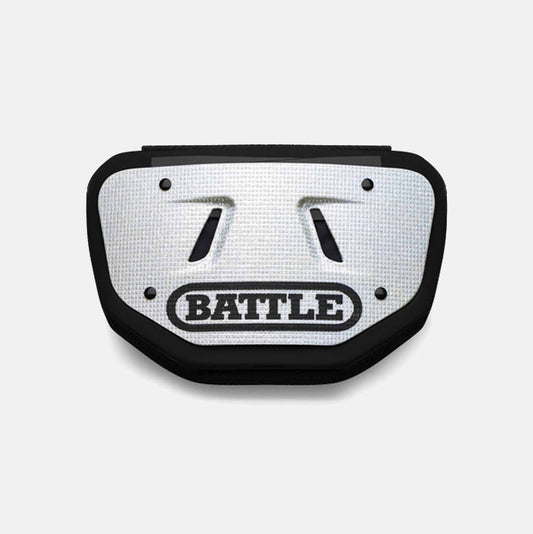 Adult "Diamond" Chrome Football Back Plate, White - SV SPORTS