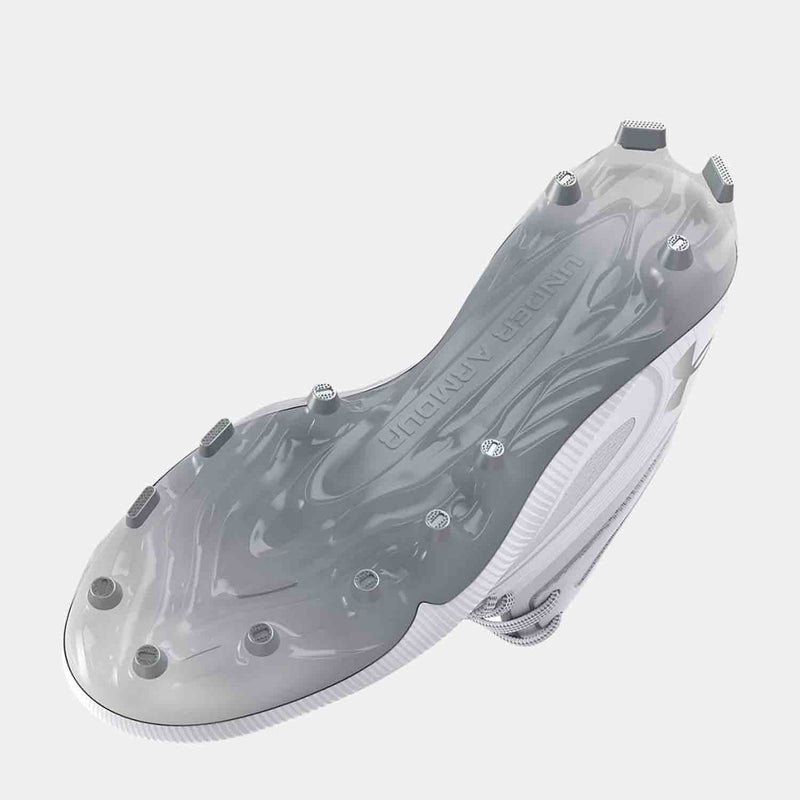 Bottom view of Men's Under Armour Command MC Mid Lacrosse Cleats.