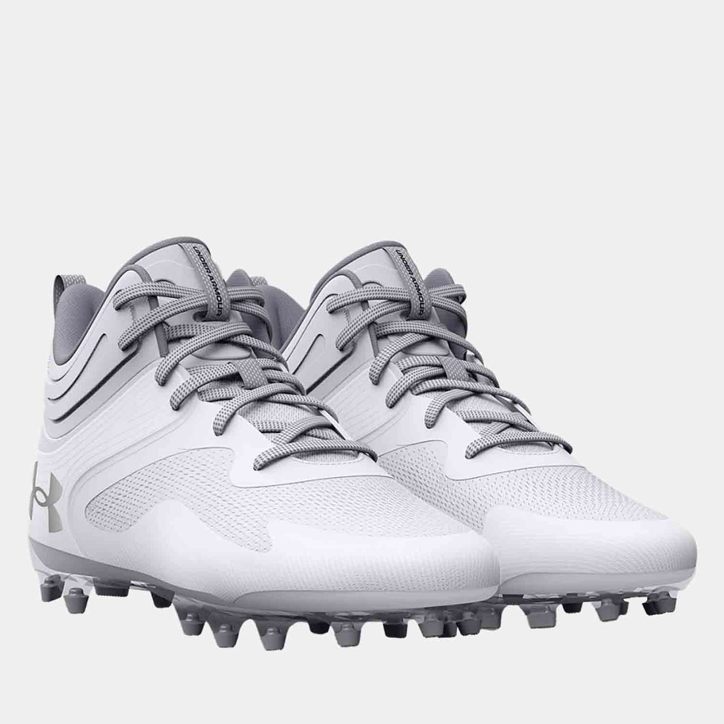 Front view of Men's UA Command MC Mid Lacrosse Cleats.