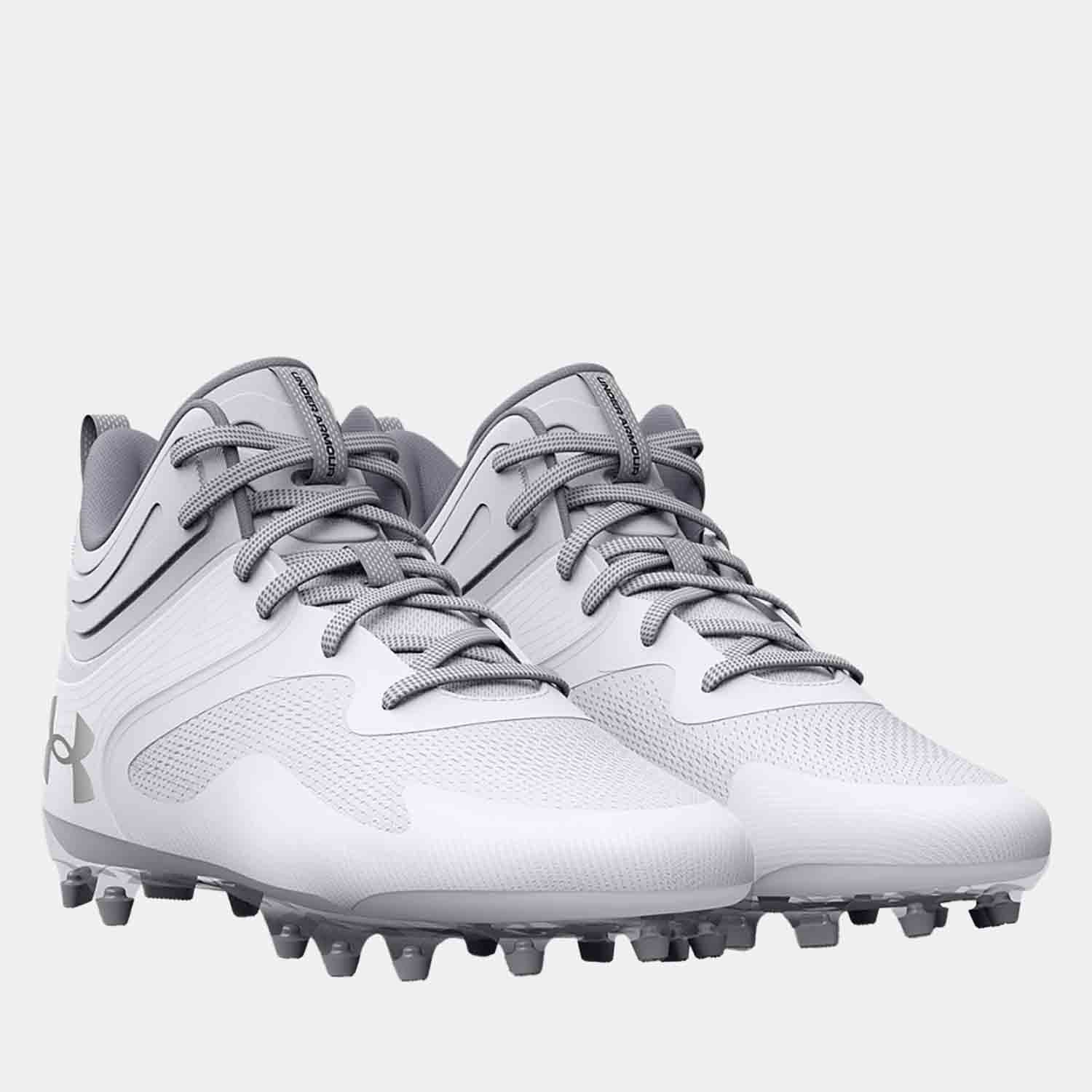Front view of Men's UA Command MC Mid Lacrosse Cleats.