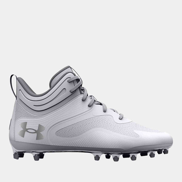 Side view of Men's Under Armour Command MC Mid Lacrosse Cleats.