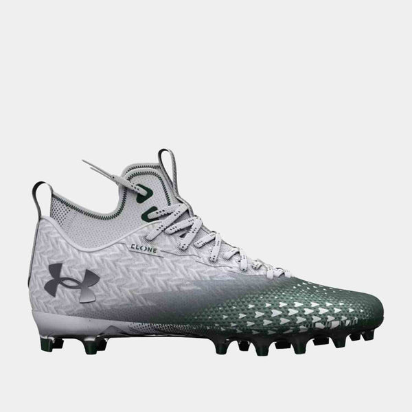 Under Armour Spotlight Clone 3.0 Mens Football Cleats White Green Size 14 NEW Under Armour Spotlight Clone 3.0 MC White Silver Football  main image 2