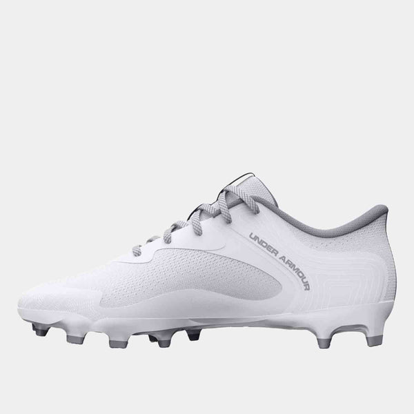 Side medial view of Men's Under Armour Command MC Low Lacrosse Cleats.