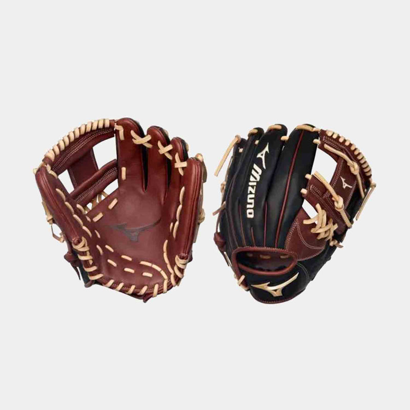 Front palm and rear view of Prime Elite GPE1176 11.75" Baseball Infield Glove.