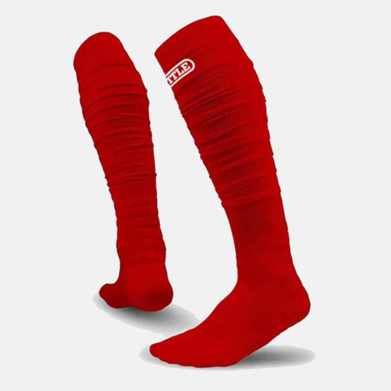 Adult Battle Long Football Socks, Red