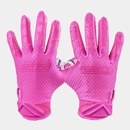 Rear view of the Battle "Money Man 2.0" Receiver Football Gloves.