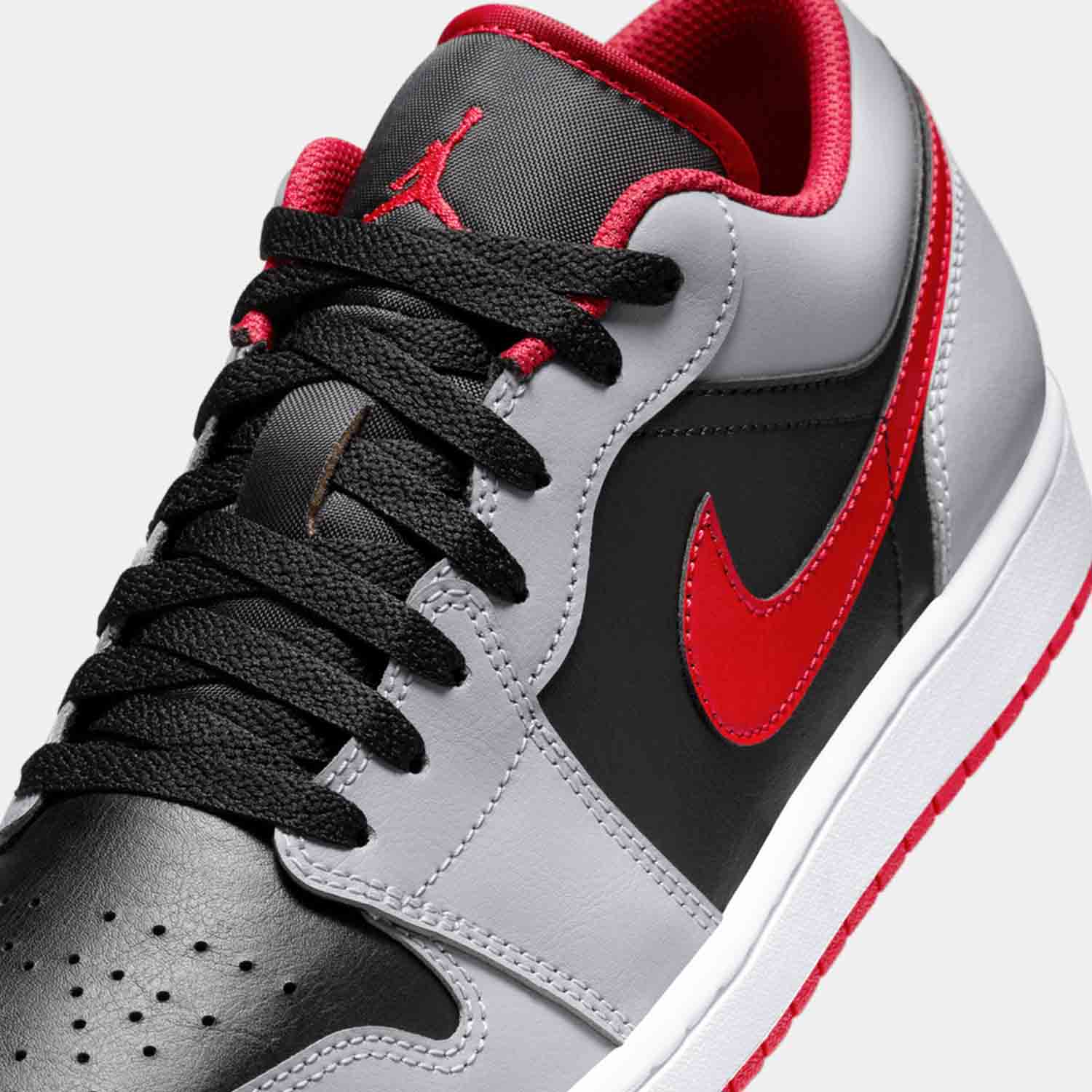 Up close front view of the Nike Air Jordan 1 Low.