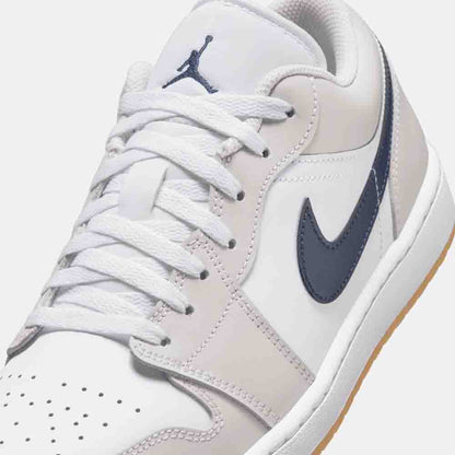 Up close, front view of the Air Jordan 1 Low.