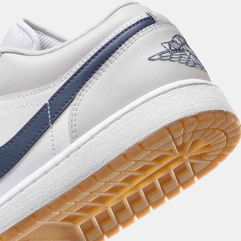 Up close, rear view of the Air Jordan 1 Low.