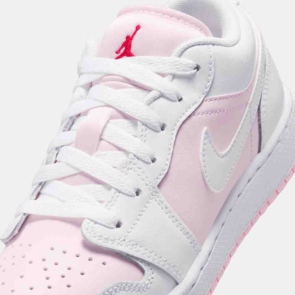 Up close, front view of the Kids' Air Jordan 1 Low.