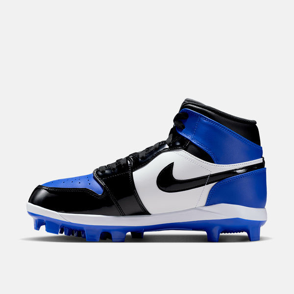 Side medial view of the Men's Jordan 1 Retro MCS Baseball Cleats.