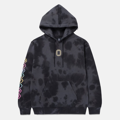 Front view of the Overtime Aura Dye Hoodie.