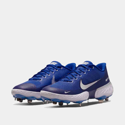 Front view of the Men's Alpha Huarache Elite 3 Low Metal Baseball Cleats.