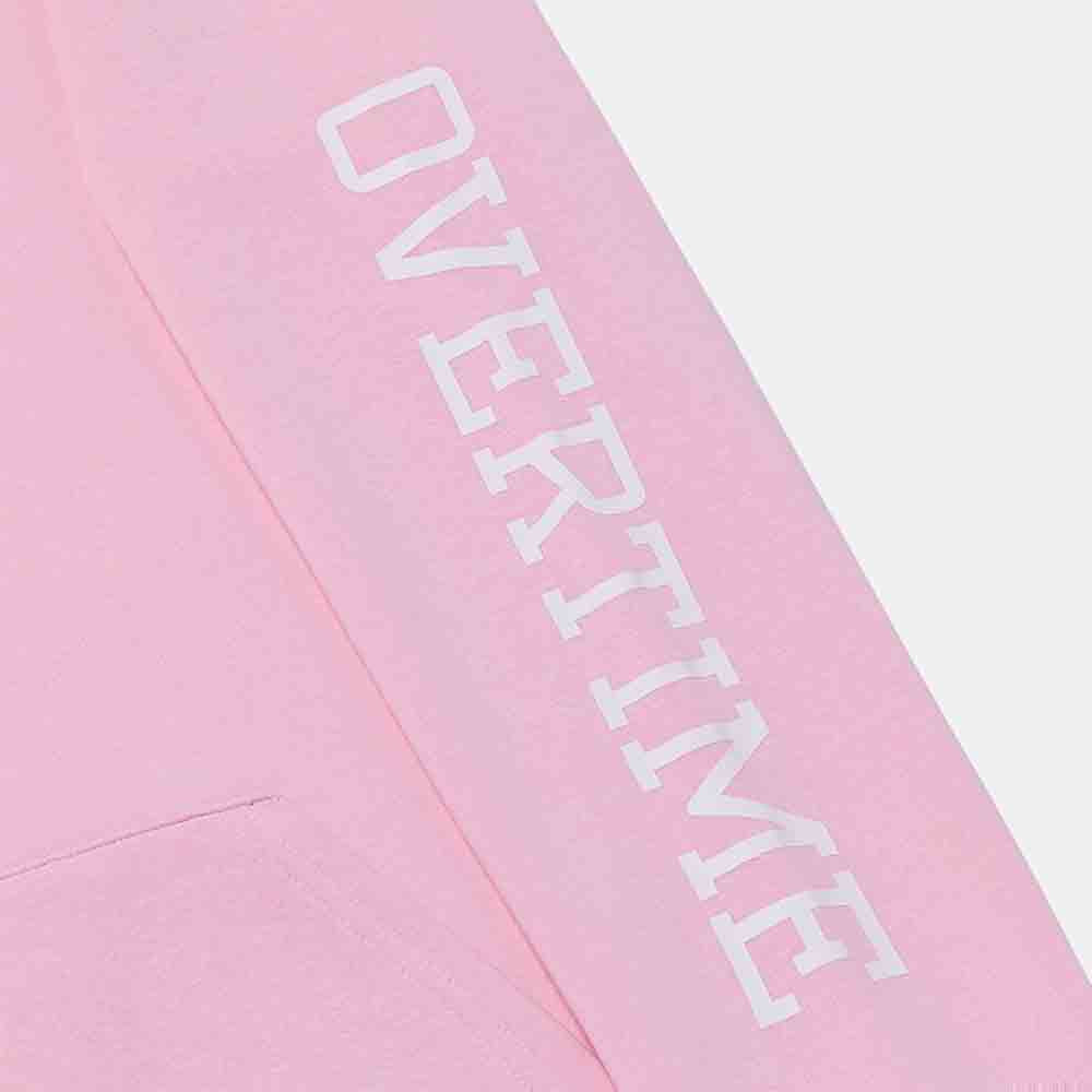 Up close view of sleeve on the Youth Overtime Classic Hoodie.