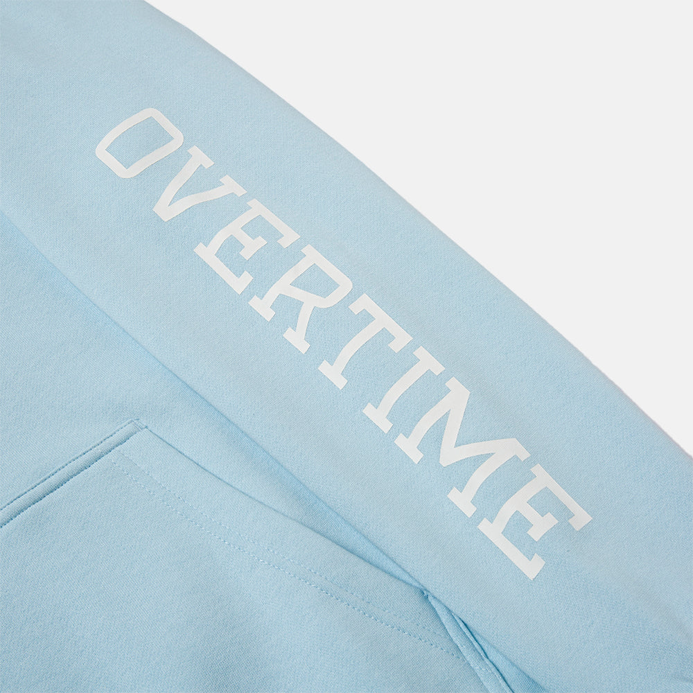 Up close view of sleeve on the Overtime Classic Hoodie.