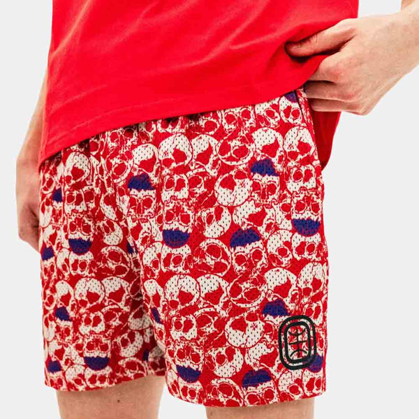 Front view of the City Reapers Skull Shorts.