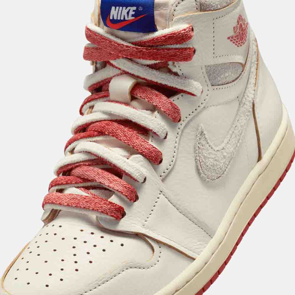 Up close, front view of the Women's Air Jordan 1 High OG "Rare Air".