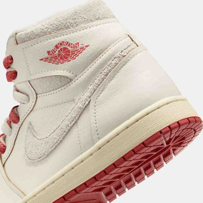 Up close, rear view of the Women's Air Jordan 1 High OG "Rare Air".