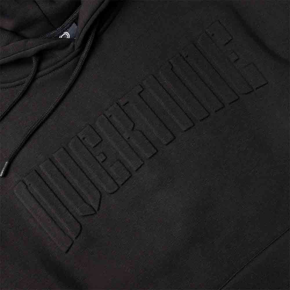 Up close, front view of the Overtime Embossed Hoodie.