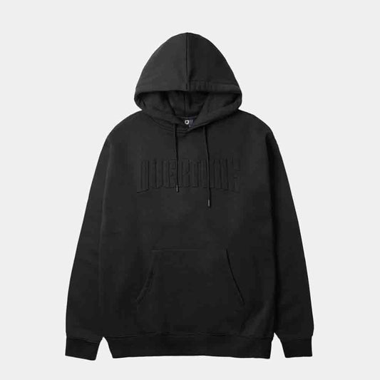 Front view of the Overtime Embossed Hoodie.