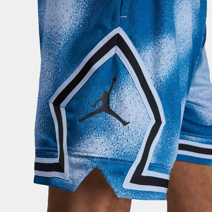 Up close view of emblem on the Nike Men's Dri-FIT Sport Diamond Shorts.