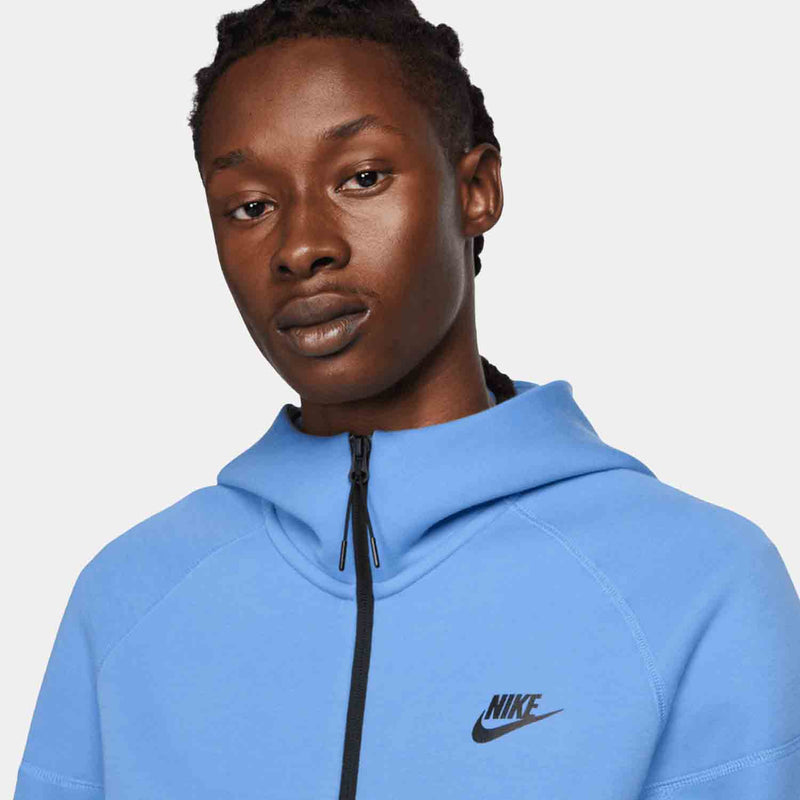 Up close top view of the Men's Nike Sportswear Tech Fleece Windrunner Full-Zip Hoodie.