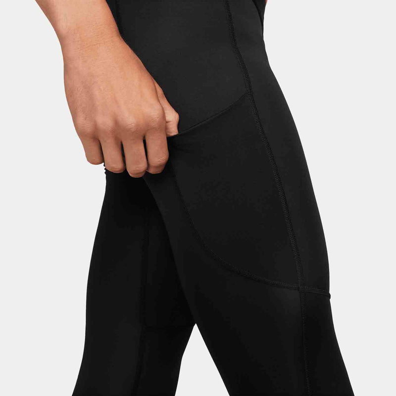 Side view of the Men's Nike Dri-FIT 3/4-Length Fitness Tights.