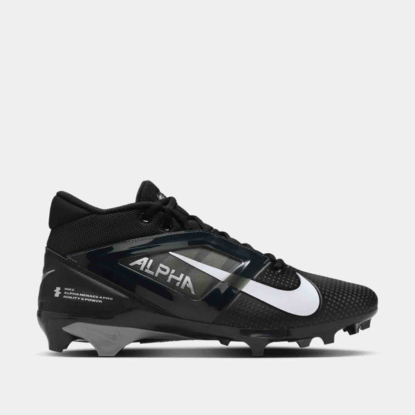 Side view of the Men's Nike Alpha Menace 4 Pro Football Cleats.