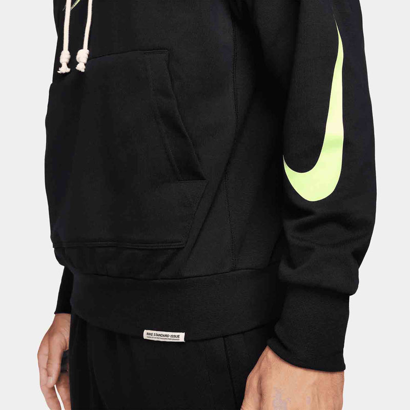 Up close view of sleeve on the Nike Men's Dri-FIT Pullover Basketball Hoodie.