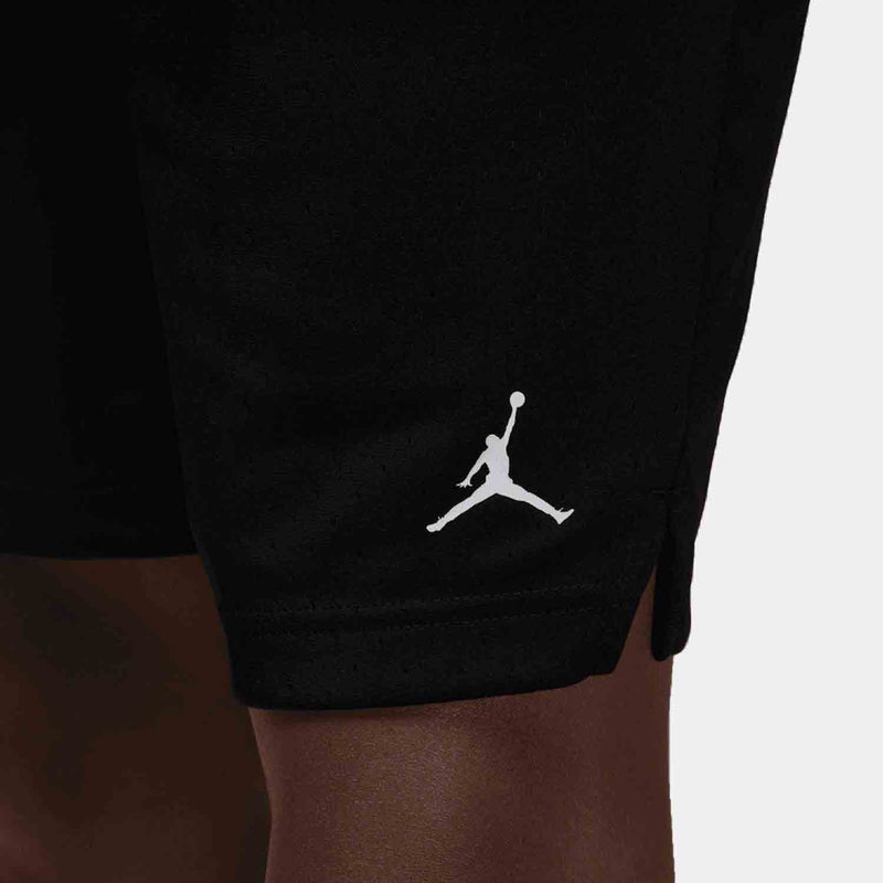 Up close view of emblem on the Men's Jordan Sport Mesh Shorts.