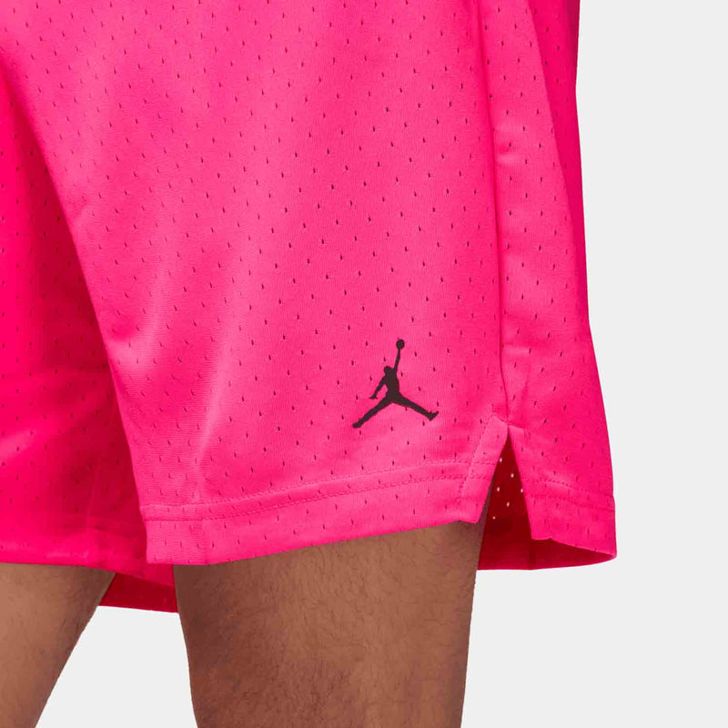 Up close view of emblem on the Men's Jordan Sport Mesh Shorts..