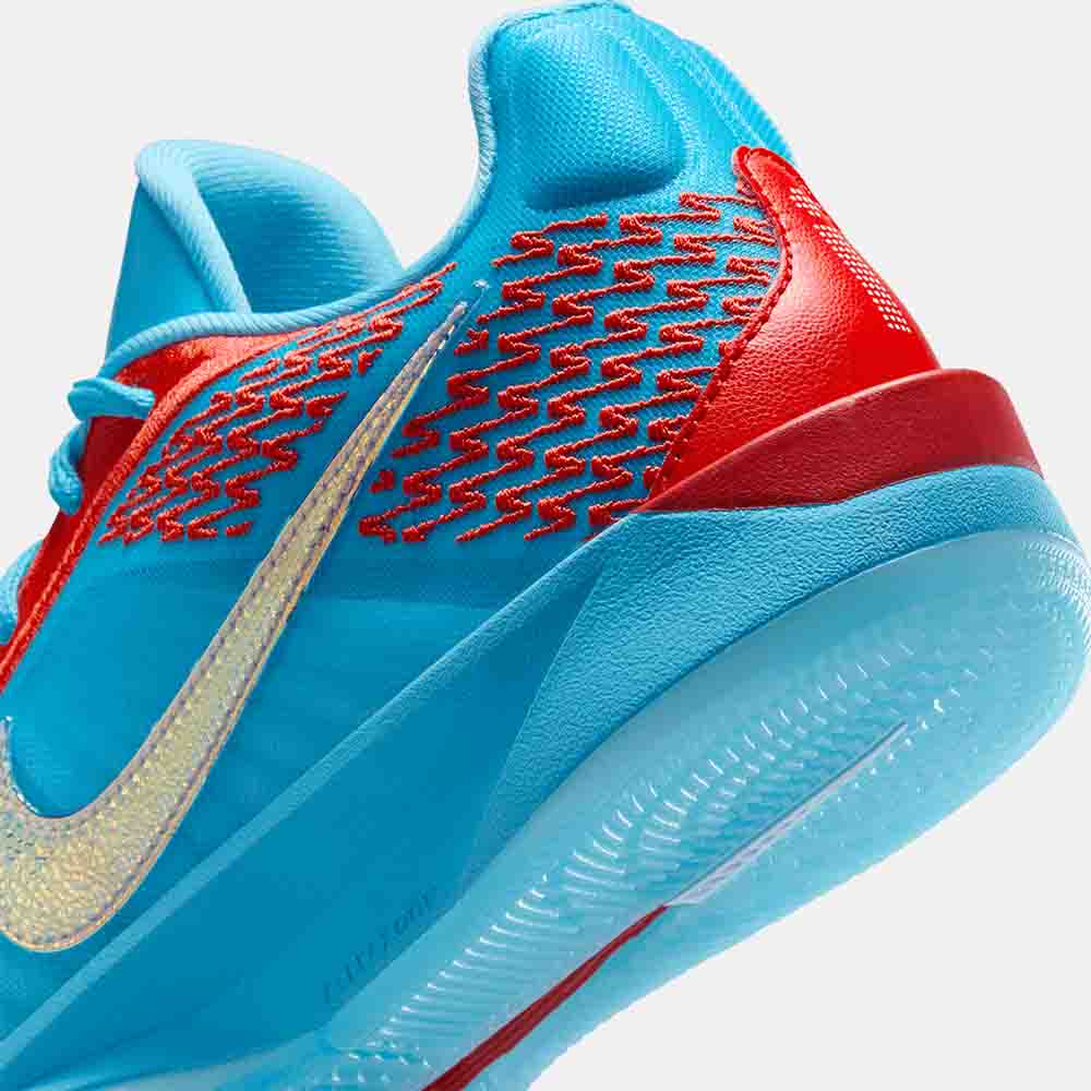 Up close, rear view of the Nike Sabrina 2 "Slurpee".